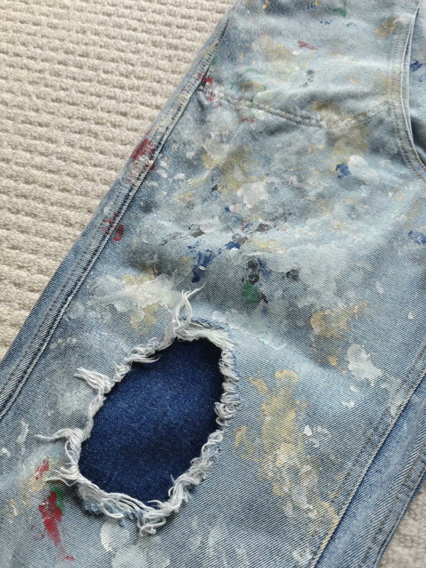 HERILL Light Blue Denim Painter Pant