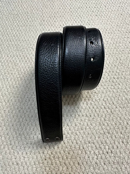 Chrome Hearts Classic Black Leather Belt 36