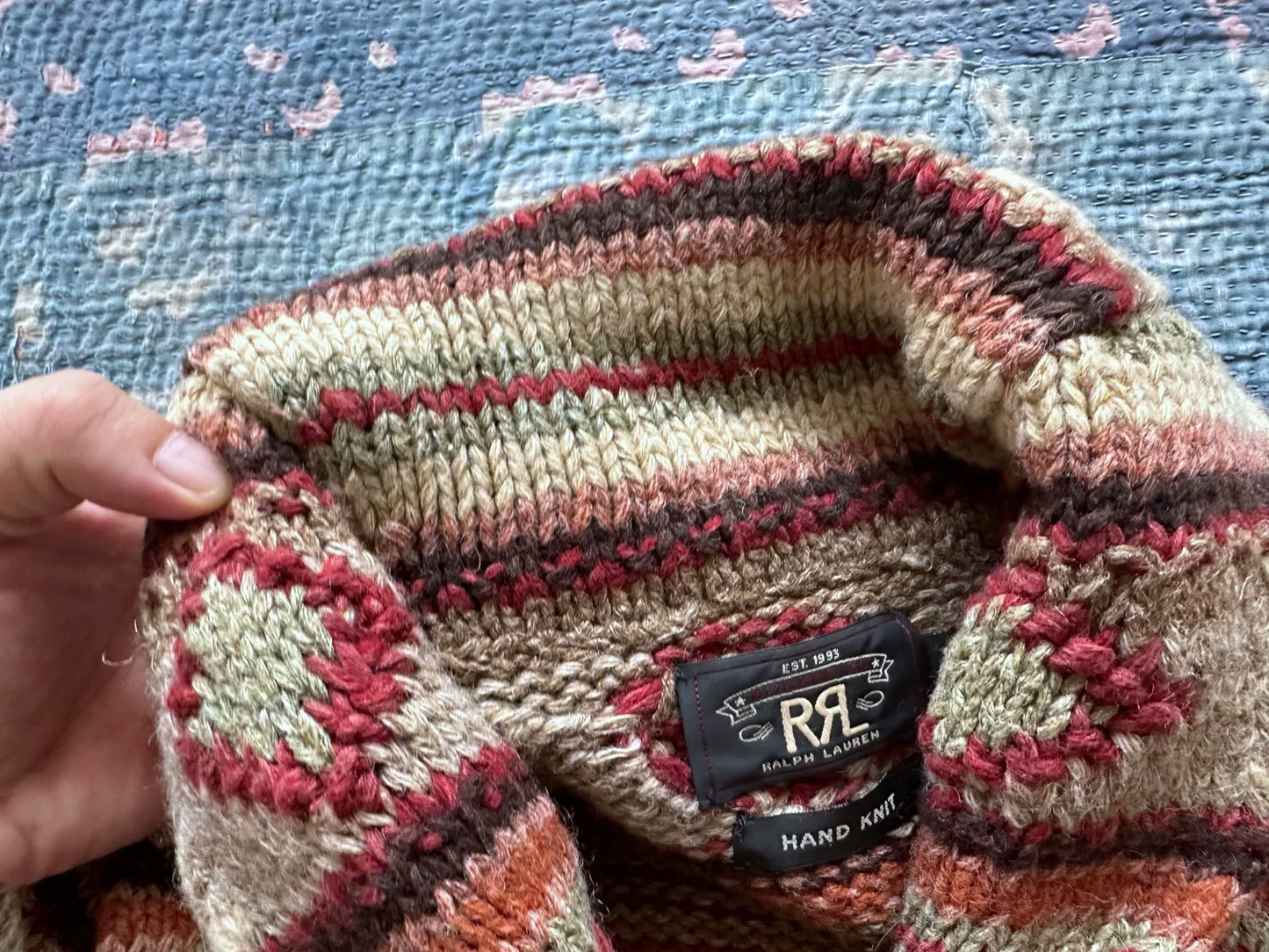 Southwest Woven Wool Sweater in M