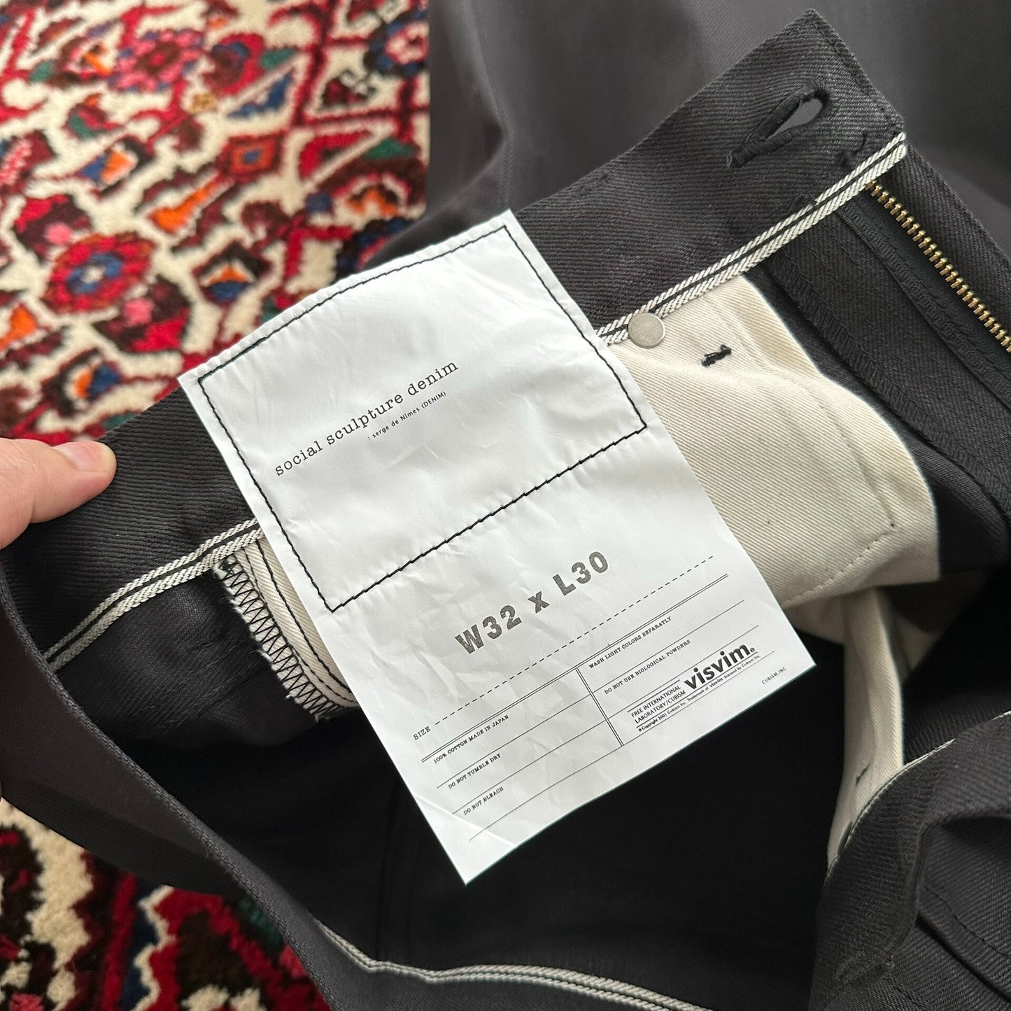 Visvim Black Denim Pants W32L30