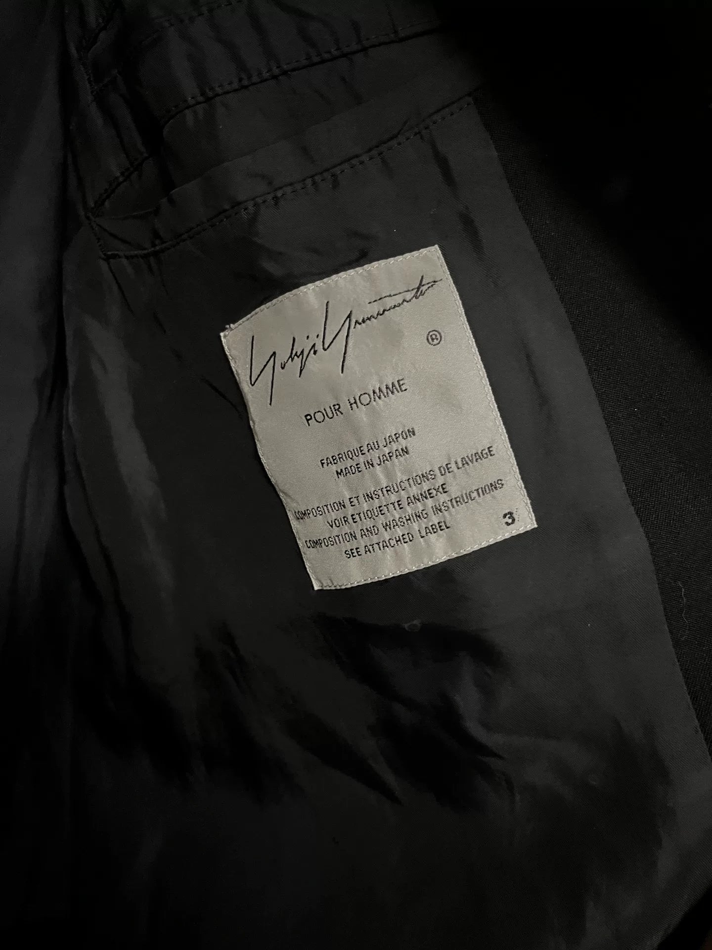 Yohji Yamamoto 19AW Sheep Pattern Coat