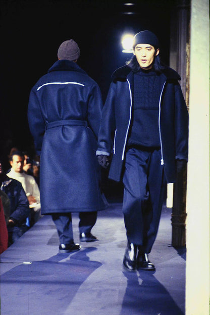 Yohji Yamamoto 04AW Back Zip Leather Collar Jacket