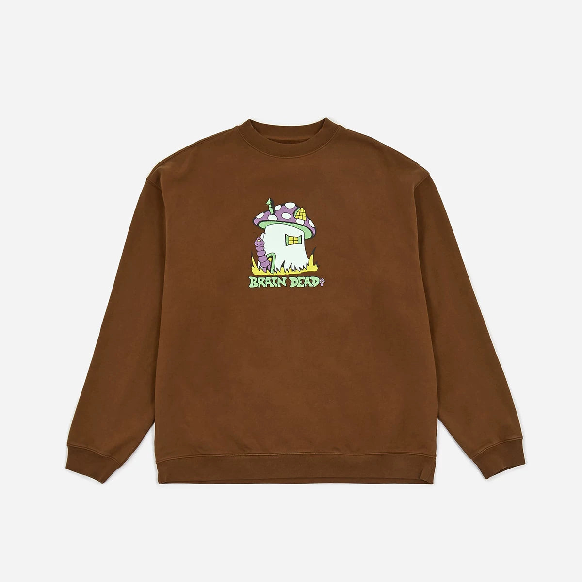 brain dead mushroom house crewneck sweatshirt
