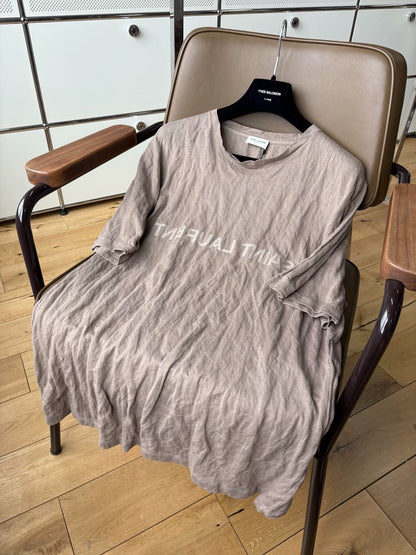 Saint Laurent Brown Crinkled T-shirt