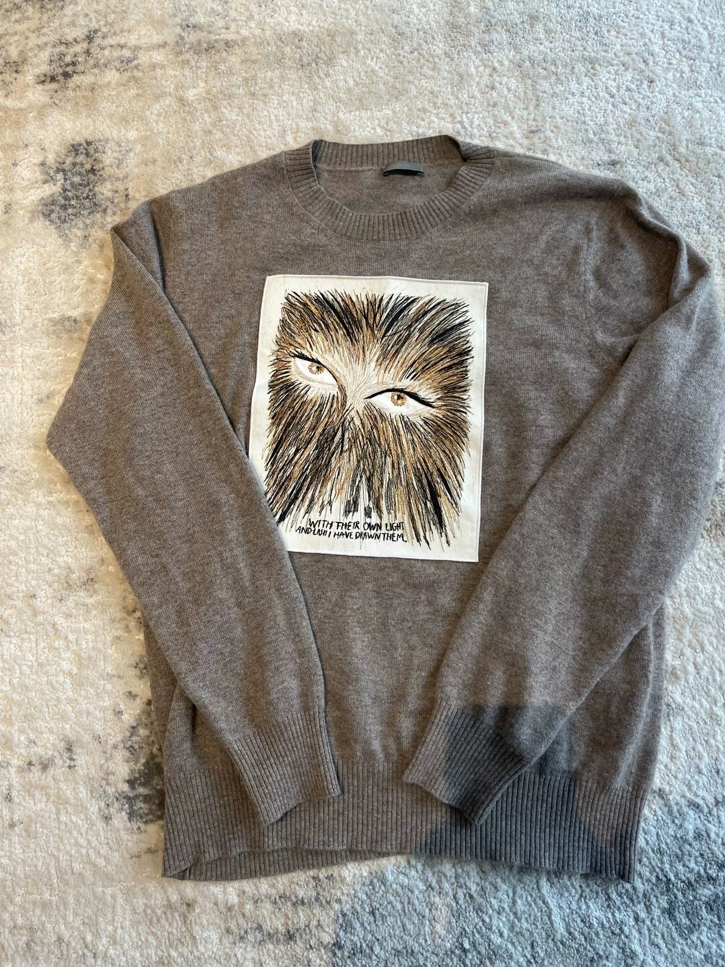 dior artist collaboration cashmere sweater