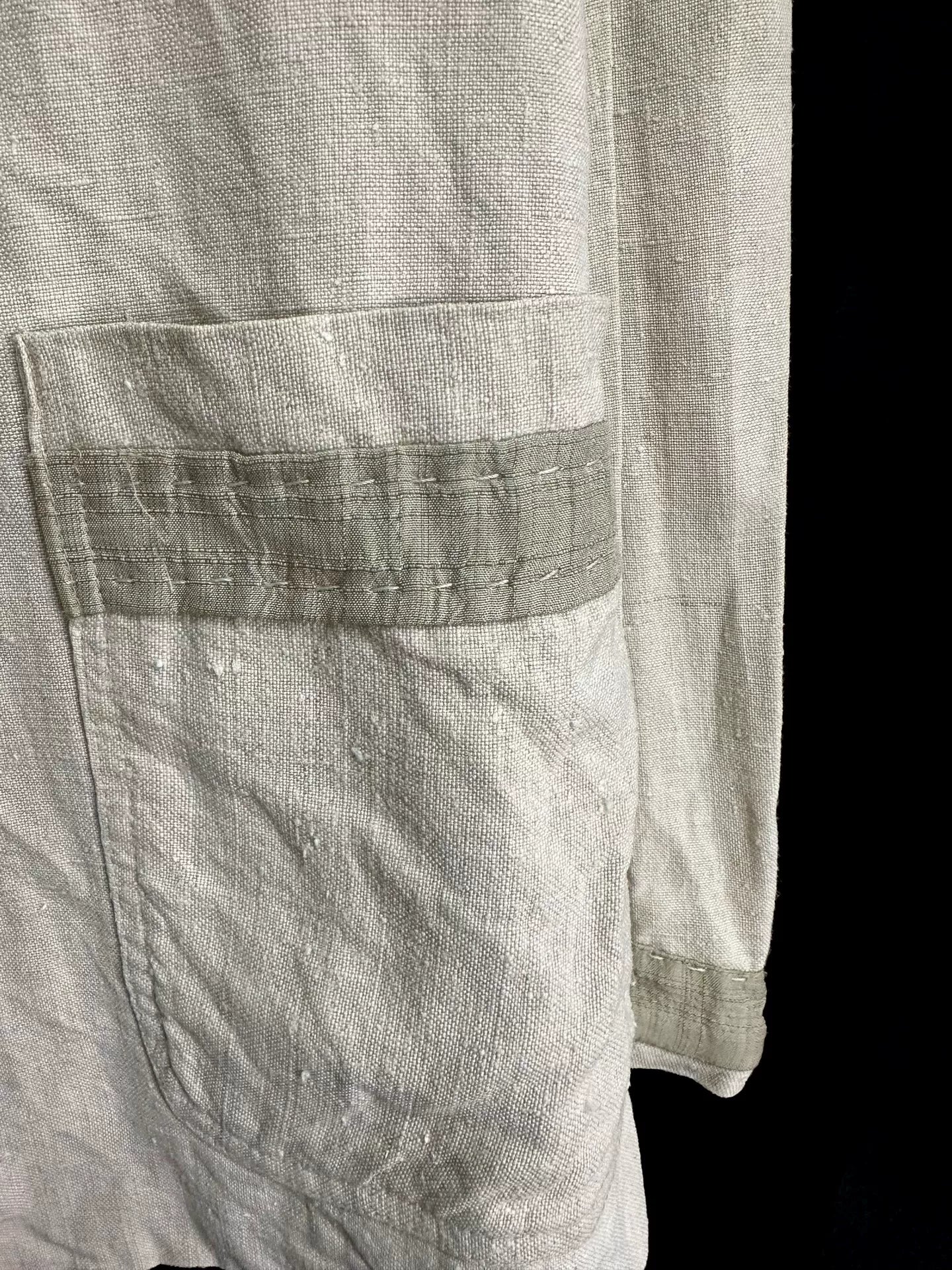 antique linen silk coat by casey vidalenc