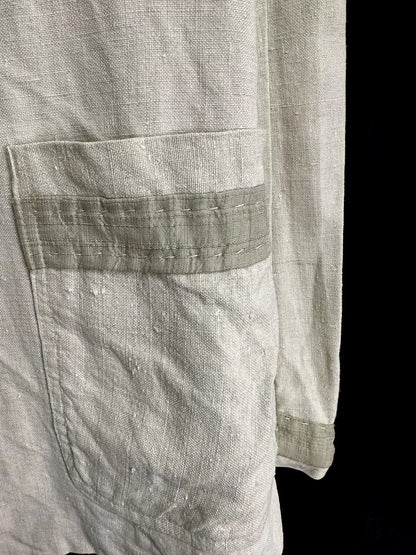 antique linen silk coat by casey vidalenc