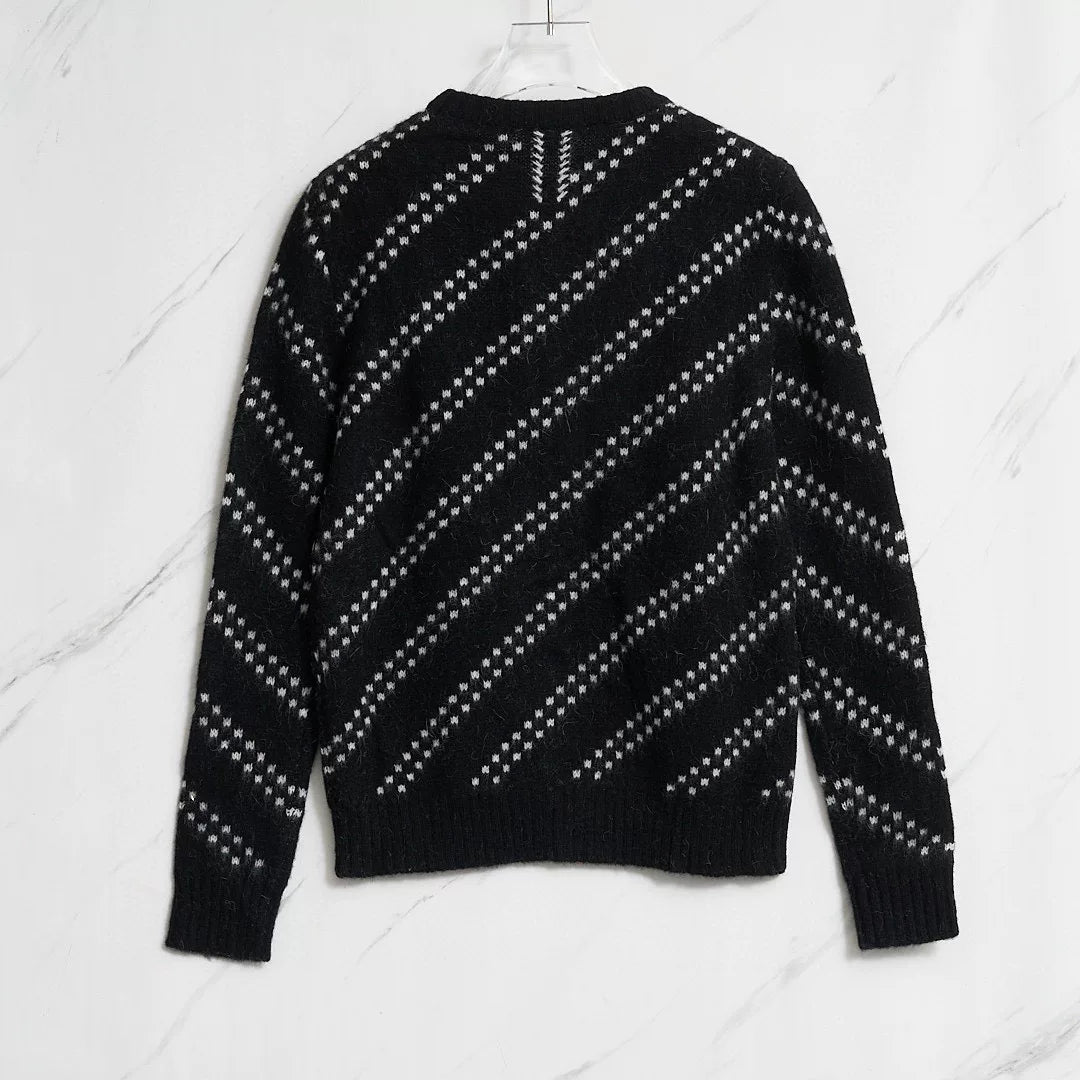 Saint Laurent Men's Zigzag Knit Sweater