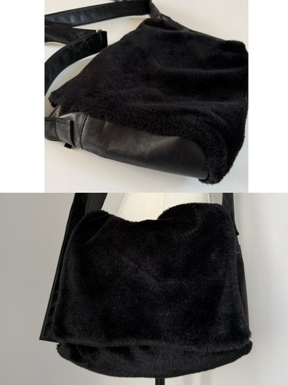 Yohji Yamamoto Noir Leather Fur Crossbody