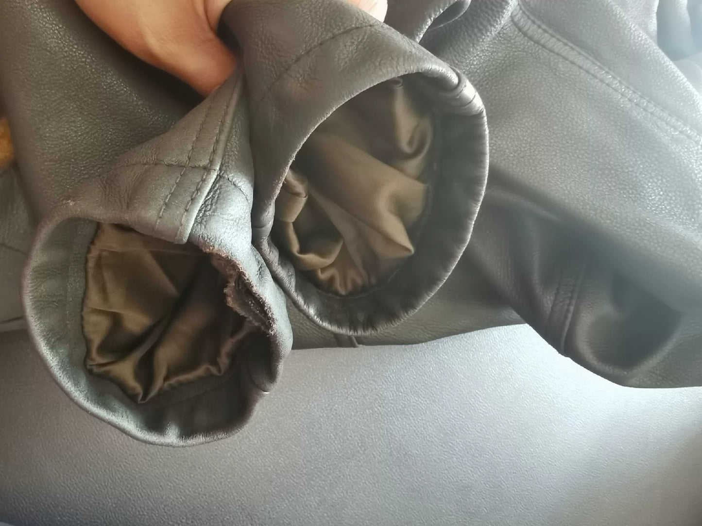 RRL N1 Leather Jacket Shearling Collar