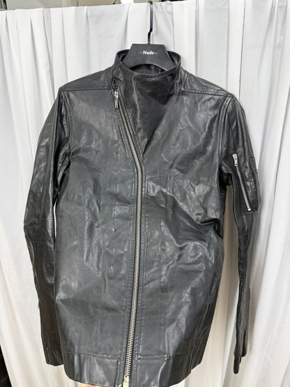 Rick Owens Stand Collar Biker Jacket