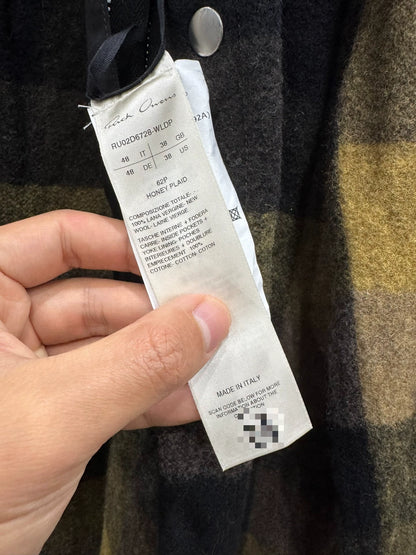 Rick Owens Cashmere Plaid Shirt