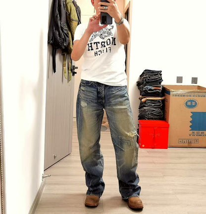 Vintage Wide-Leg Straight Jeans Japan