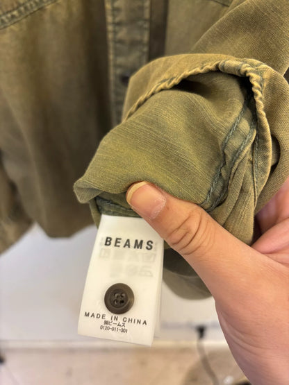 Beams 25SS Acetate Washed Shirt