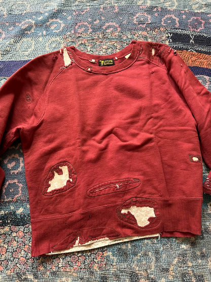 vintage levi's red distressed long sleeve tee