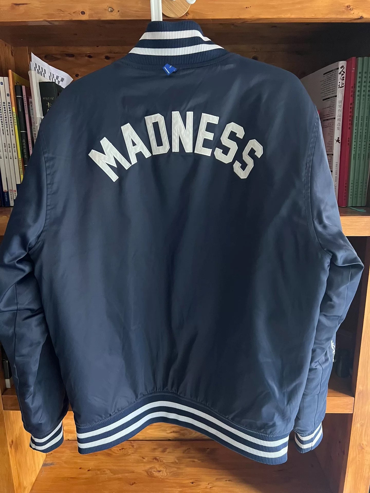 classic blue denim baseball jacket by madness