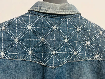 denim shirt with embroidered details