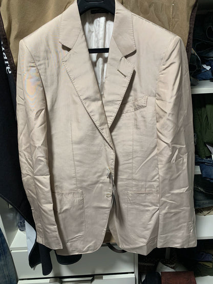 stylish tom ford silk blazer in beige