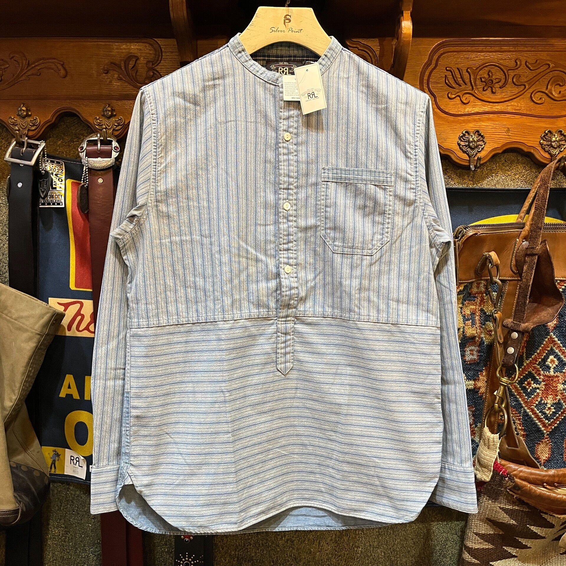 RRL Striped Panel Shirt by Ralph Lauren
