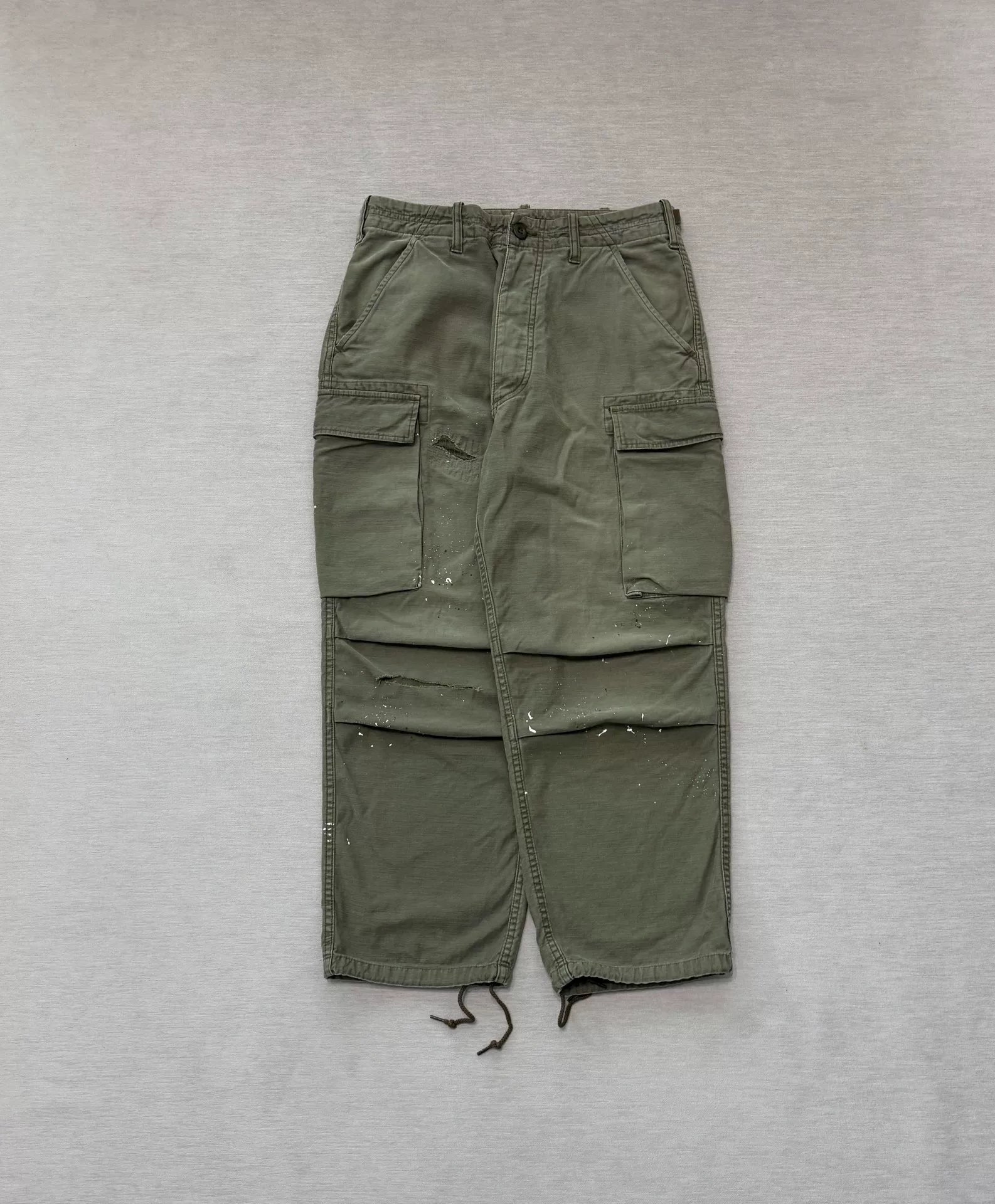 vintage water-washed utility cargo pants
