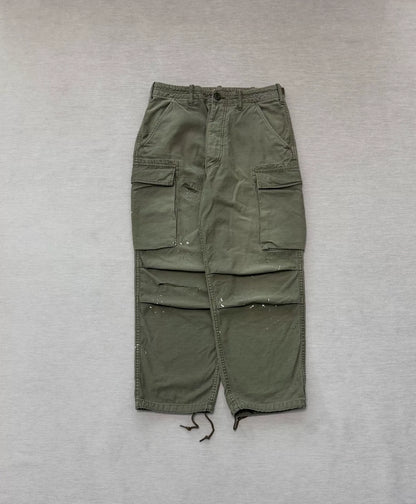 vintage water-washed utility cargo pants