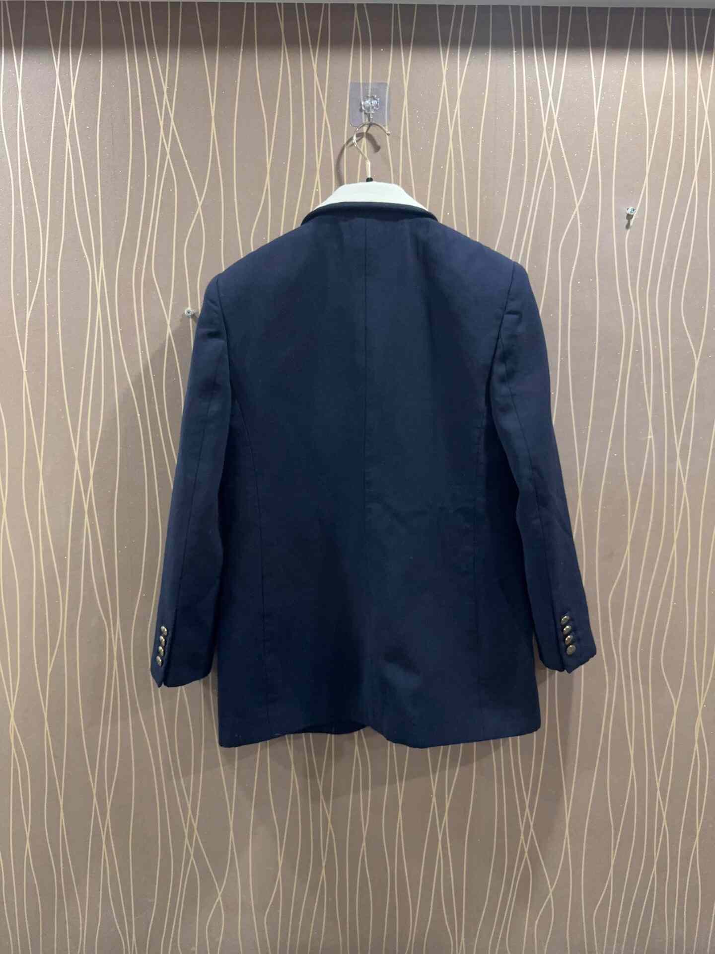 Saint Laurent Navy Gold Button Blazer