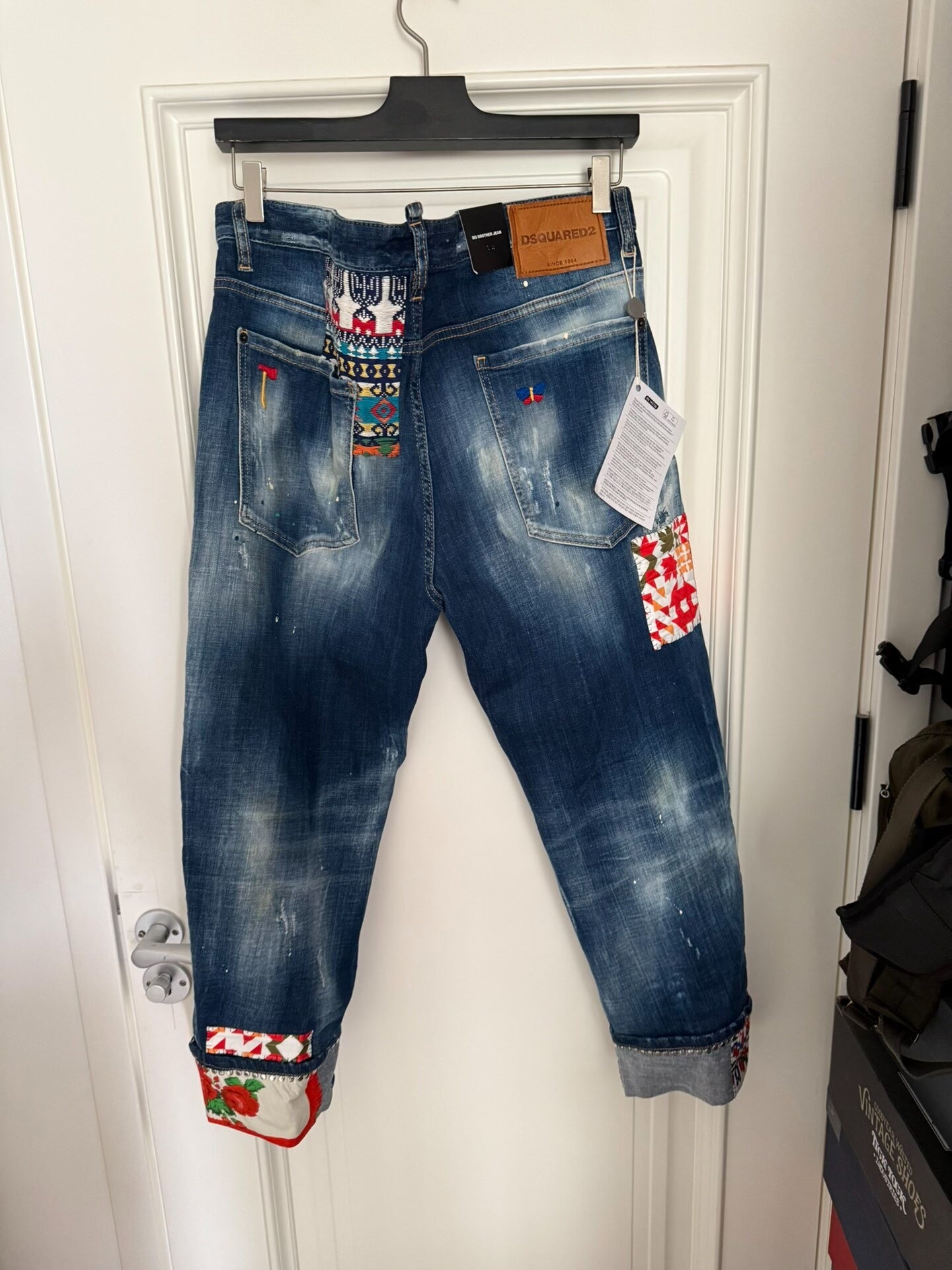 dsquared2 big brother distressed denim pants