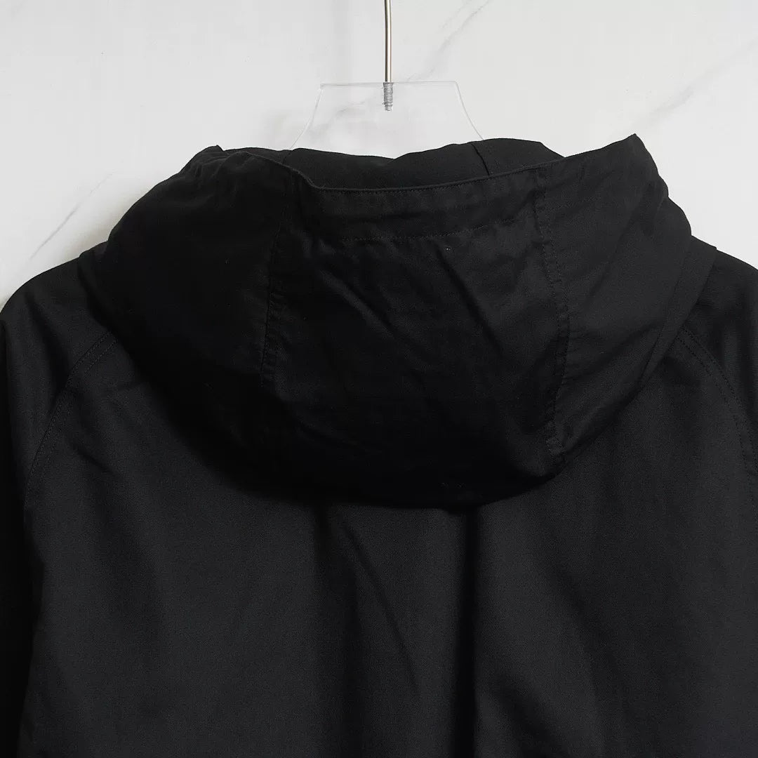 Saint Laurent Black Hooded Double-Zip Jacket