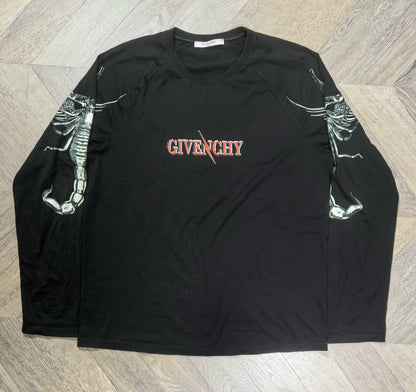 givenchy rock logo long sleeve t-shirt