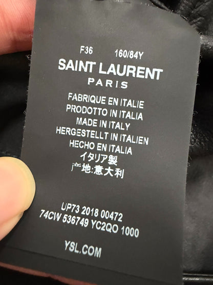 Saint Laurent 18FW Leather Hunting Jacket