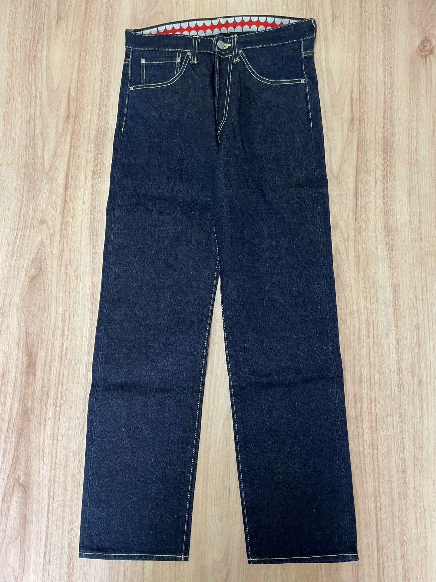 originalfake red tag white denim pants