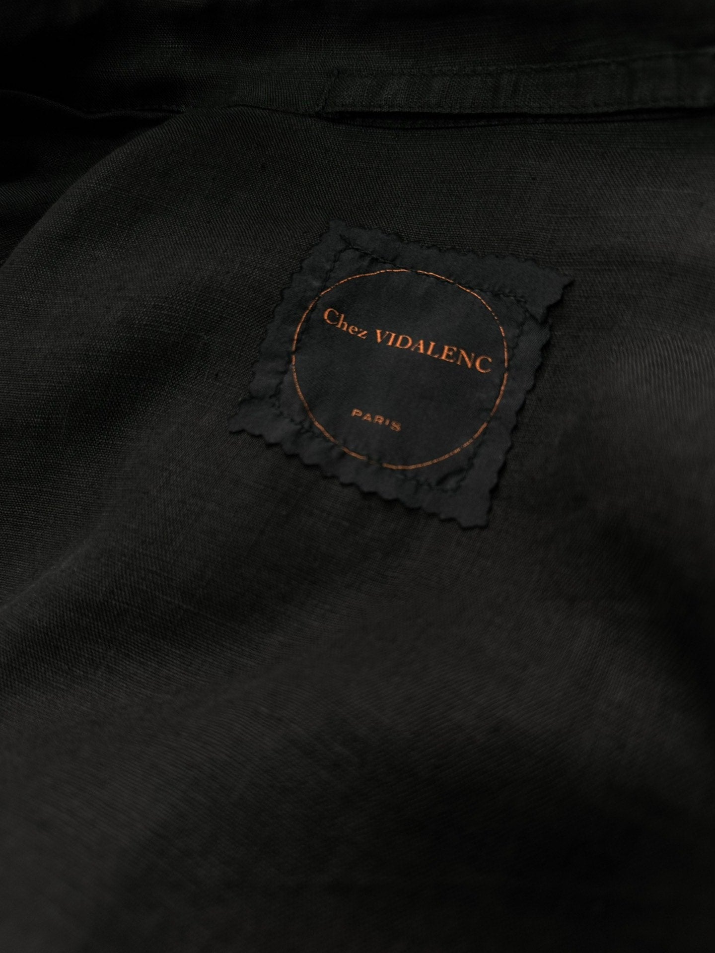 black linen oversized coat