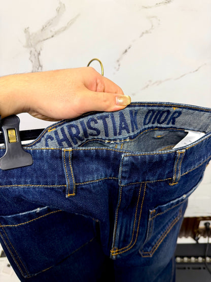dior slogan denim pants in  condition