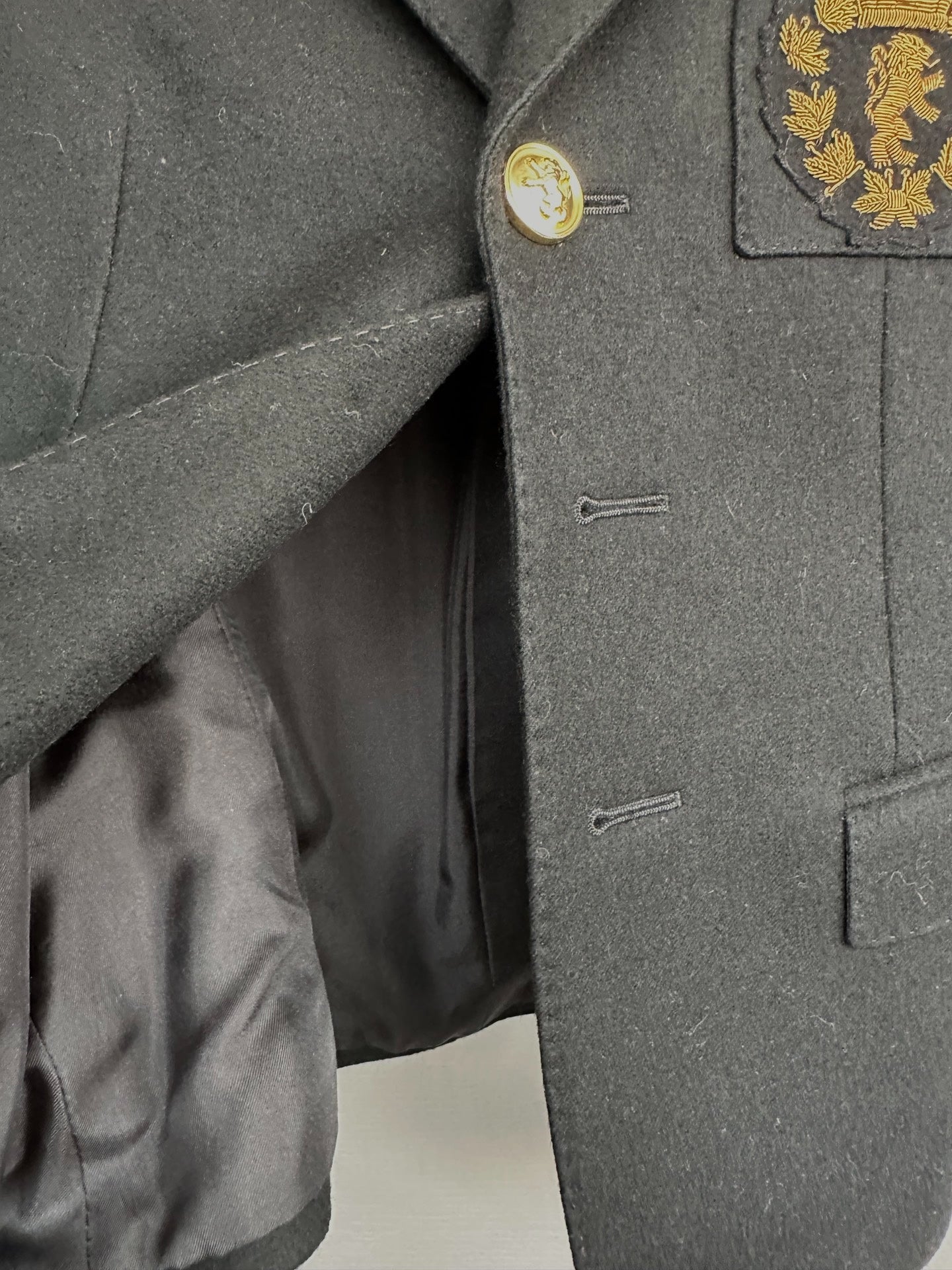 Saint Laurent Badge Wool Blazer