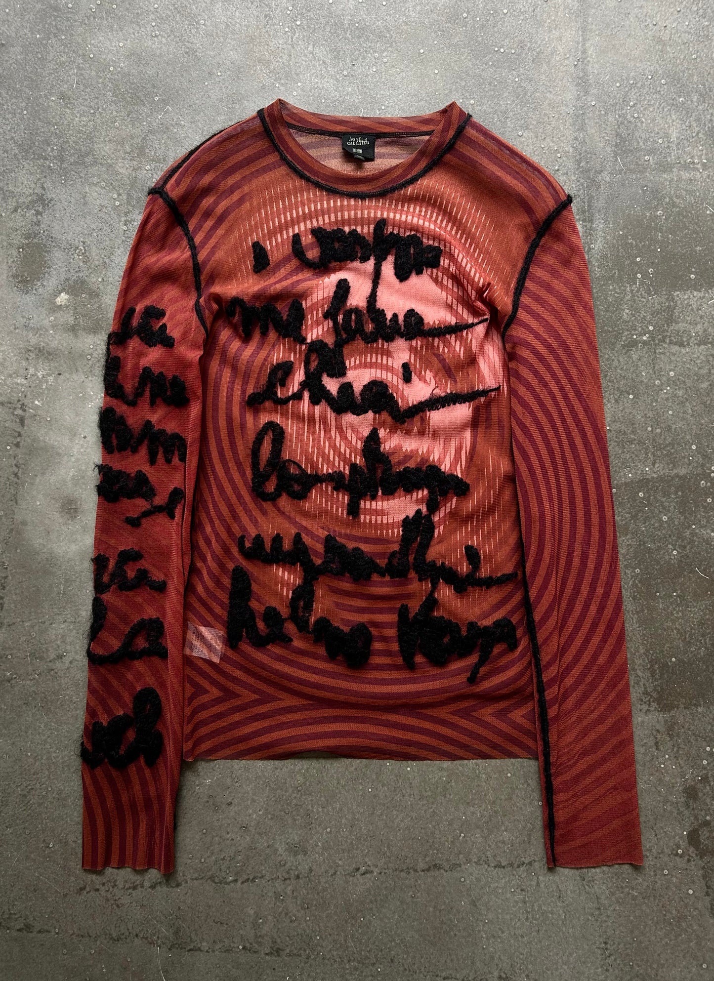 Jean Paul Gaultier Sheer Long Sleeve Top