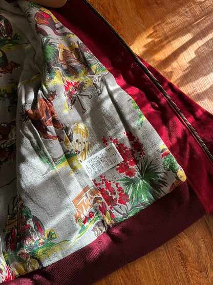 visvim 14AW Red Suede Varsity Jacket