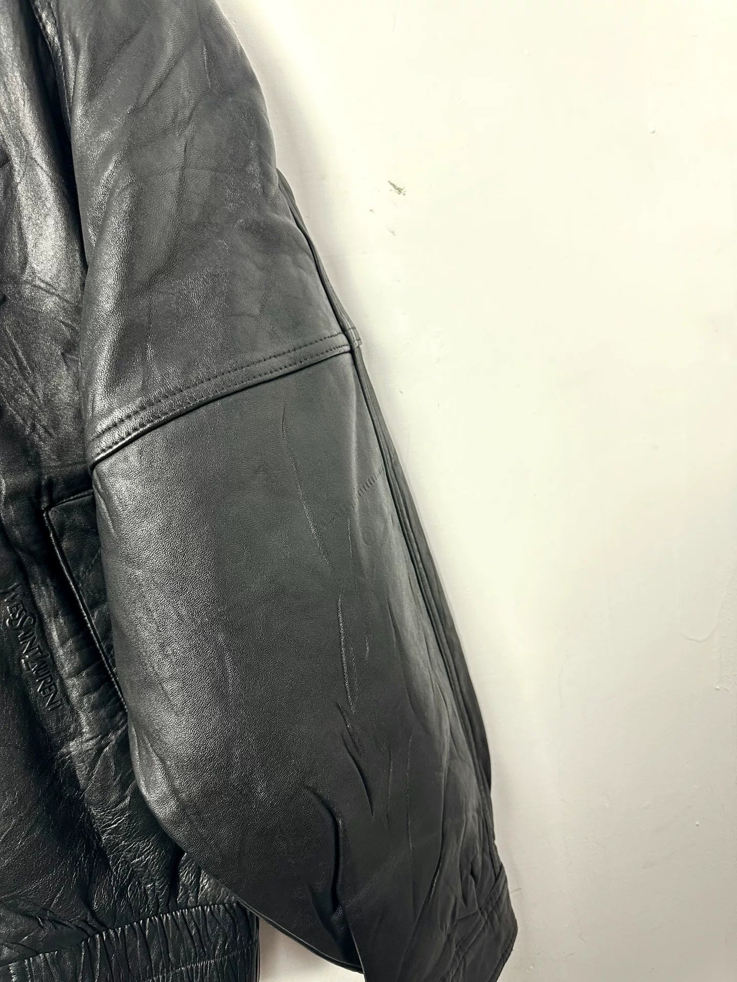 Vintage 90s Yves Saint Laurent Leather Jacket