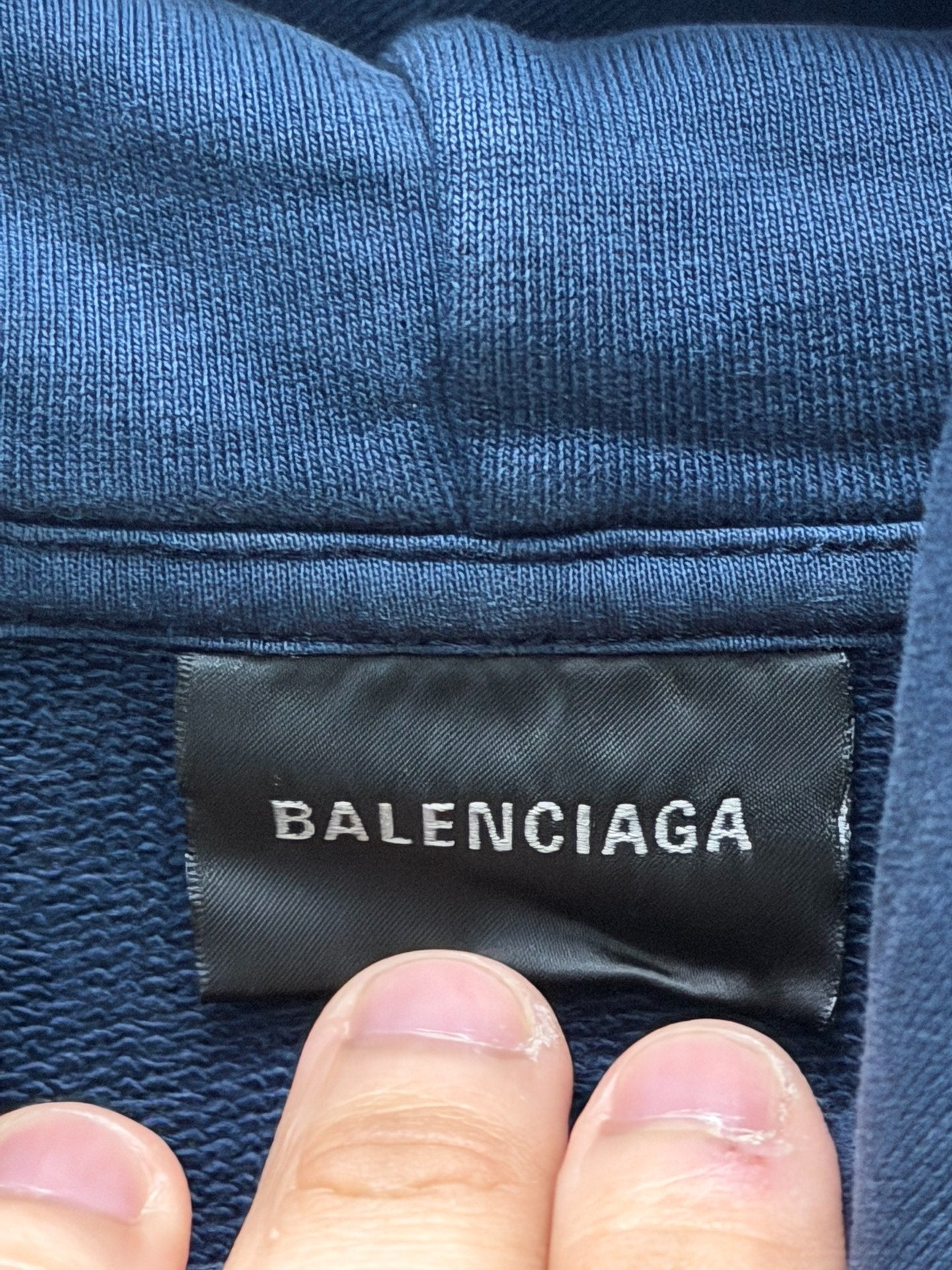 Balenciaga SS24 Dark Blue Tape Hoodie XXS