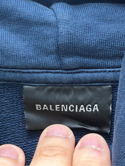 Balenciaga SS24 Dark Blue Tape Hoodie XXS