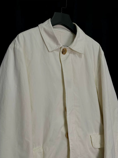 paul harnden classic mac coat in ivory