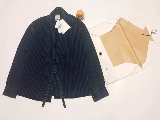 Visvim LHAMO SHIRT WABASH Indigo Striped