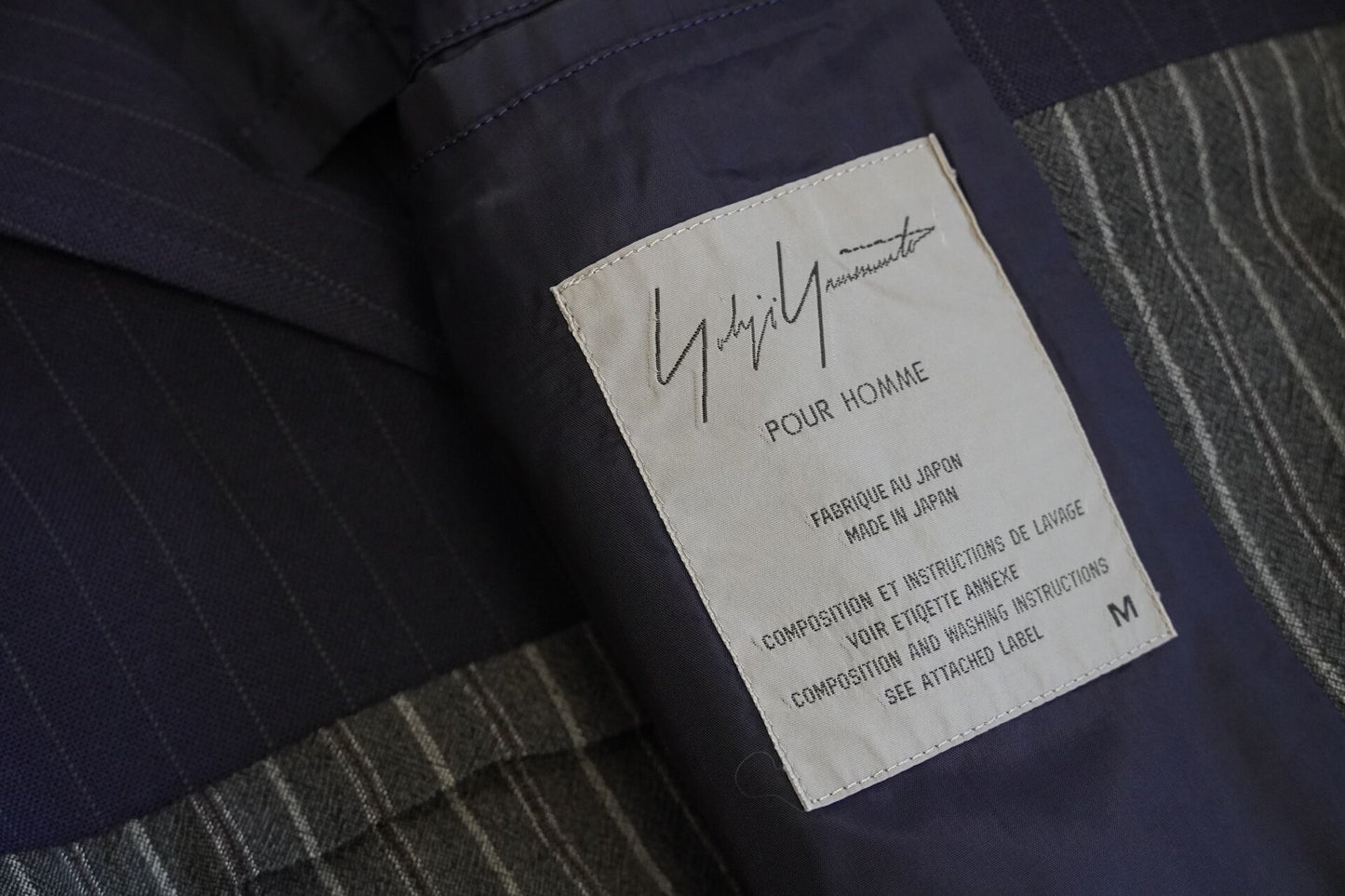 Yohji Yamamoto Striped Wool Jacket