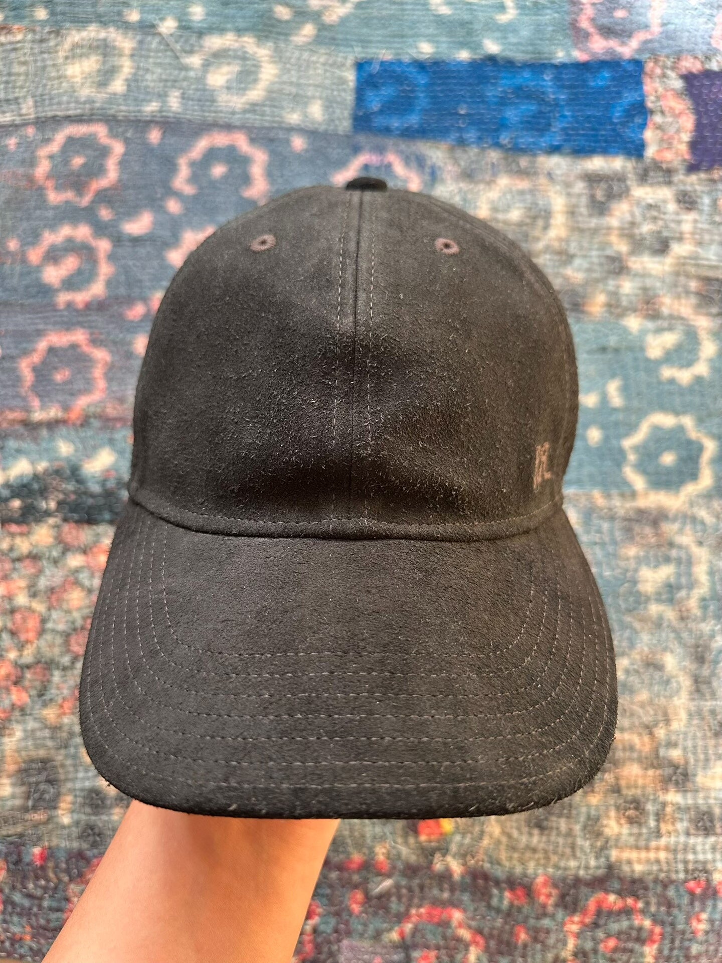 rrl black vintage baseball cap