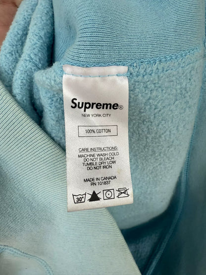 supreme box logo hoodie in blue