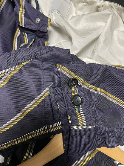 visvim townsend coat navy striped jacket