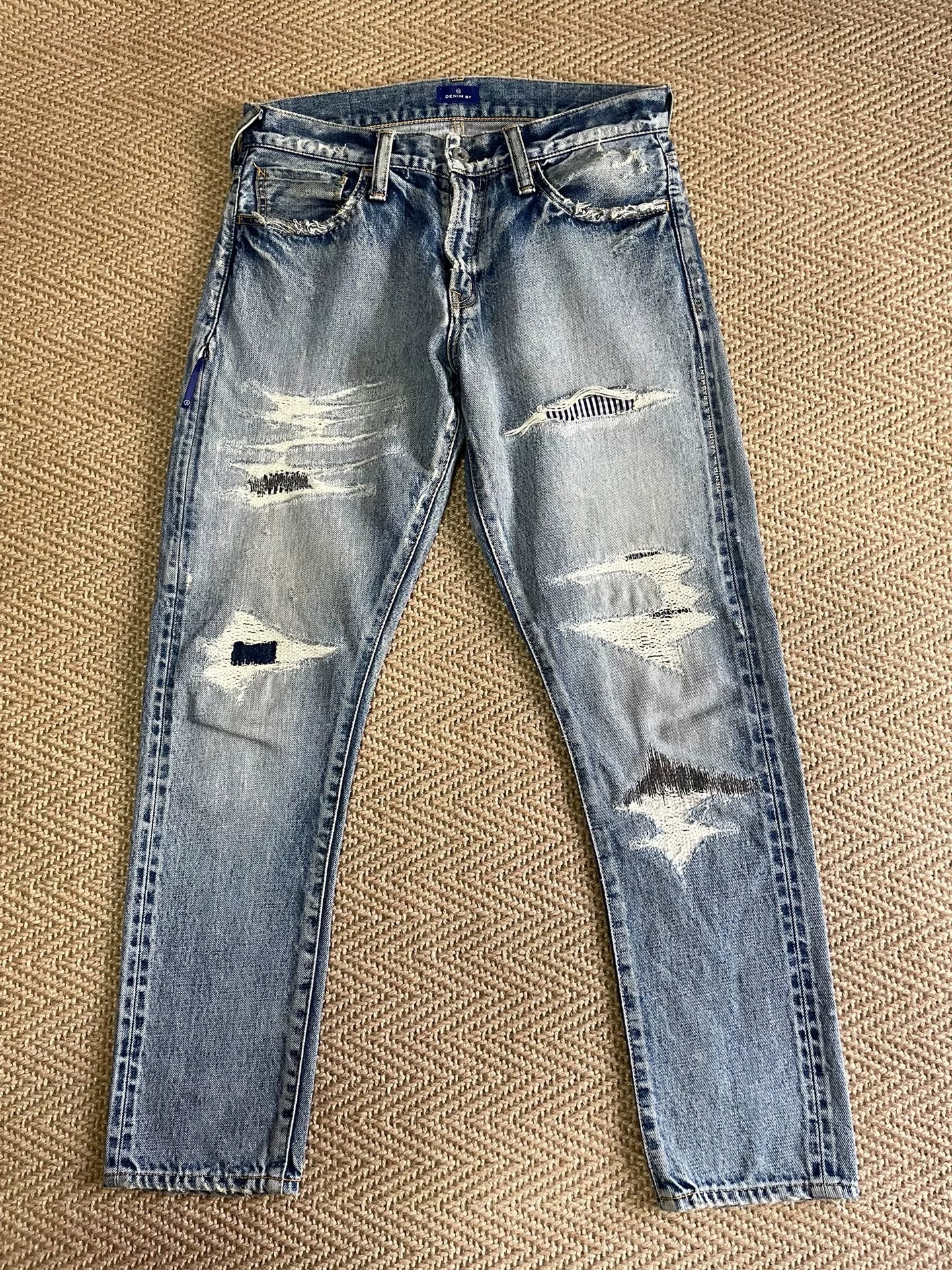 Vanquish & Fragment Distressed Washed Denim Jeans