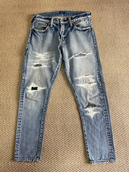 Vanquish & Fragment Distressed Washed Denim Jeans