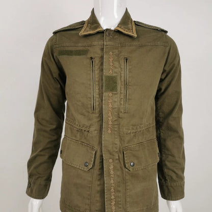 Saint Laurent Olive Green Cotton Jacket