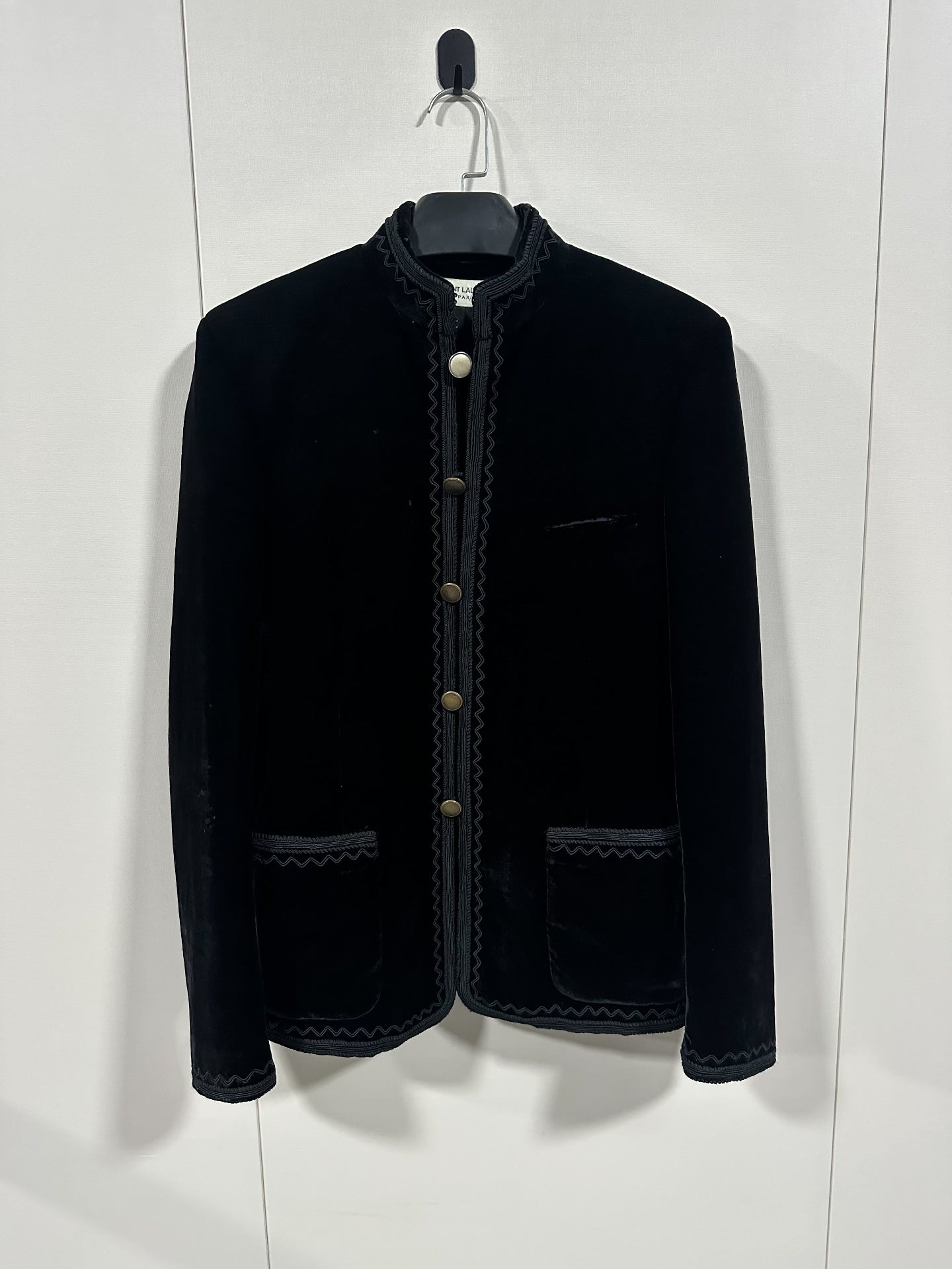Saint Laurent Velvet Embroidered Jacket