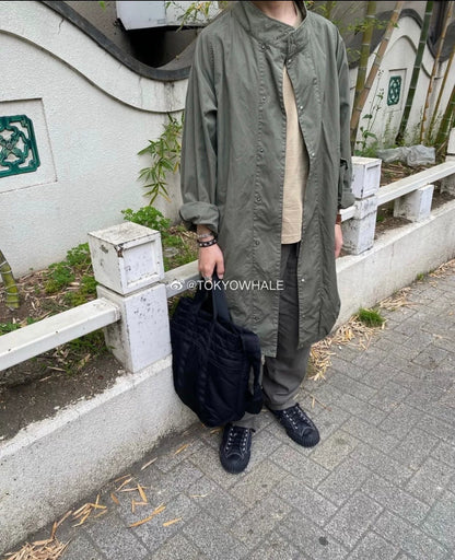 visvim south winds coat in green